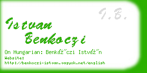 istvan benkoczi business card